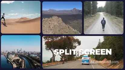 Multicreen Slideshow | Split Screen Opener | Youtube Gallery Video Displays template preview