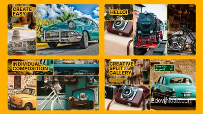 Multiframe Slideshow Video Displays template preview