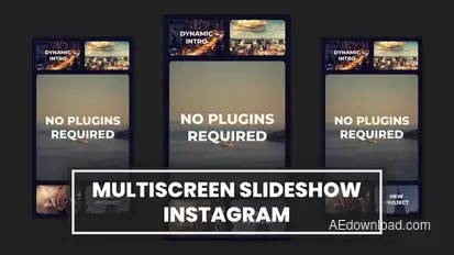 Multiscreen Instagram Slideshow Openers template preview