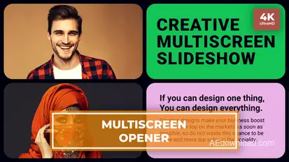 Multiscreen Opener Video Displays template preview