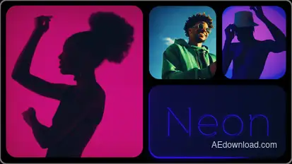 Multiscreen Opener with Neon Effect Openers template preview