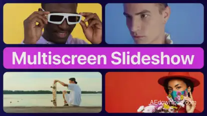Multiscreen Slideshow Modern Video Displays template preview