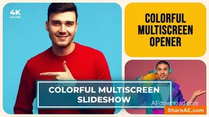 Multiscreen Slideshow | Split screen Opener | Dynamic Opener | Typography Intro Openers template preview