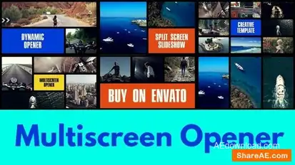 Multiscreen Slideshow | Typography Intro | Split Screen Opener Openers template preview