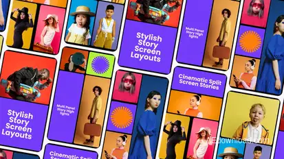 Multiscreen Story Elements template preview