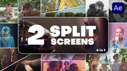 Multiscreen Transitions - 2 Split Screen Elements template preview