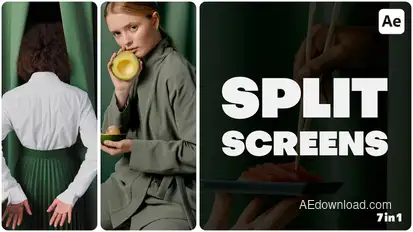 Multiscreen Transitions | Split Screen Elements template preview