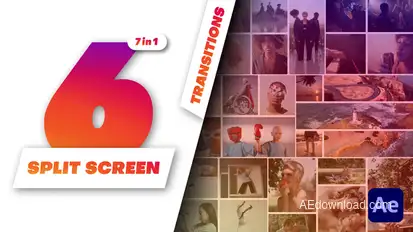Multiscreen Transitions - 6 Split Screen Elements template preview