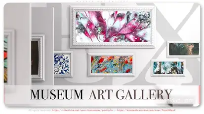 Museum Art Gallery Video Displays template preview