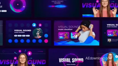 Music Visualizer – Audio Spectrum & Sound Waves for Songs, Podcasts & Events (Vertical + Horizontal) Product Promo template preview