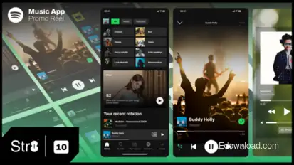 Music App Promo Titles template preview