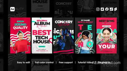 Music Club Instagram Reels Product Promo template preview