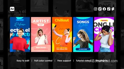 Music Club Instagram Reels Product Promo template preview