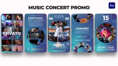 Music Concert Promo Video Displays template preview