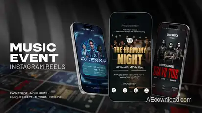 Music Event Instagram Reels Product Promo template preview