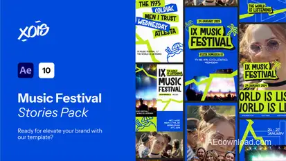 Music Event Stories Pack Openers template preview