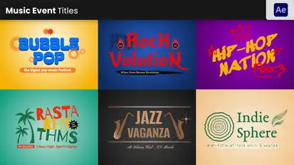 Music Event Titles Titles template preview
