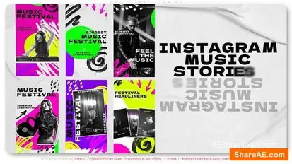 Music Fest Stories Openers template preview