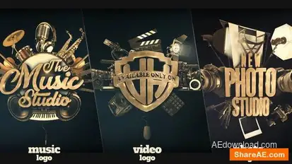 Music Photo Video Logo Pack Logo Stings template preview