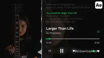 Music Players with Lyric and Visualizer Vol.2 Elements template preview