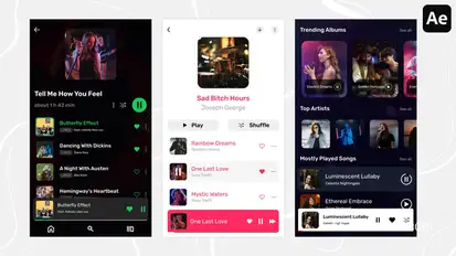 Music Players with Playlist Elements template preview
