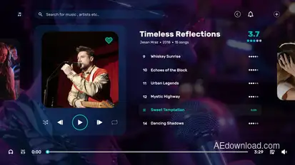 Music Players with Playlist Elements template preview