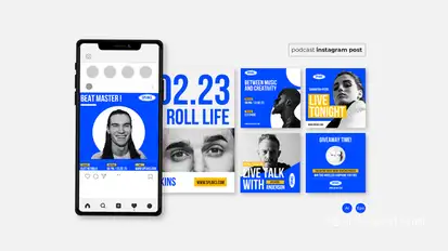 Music Podcast Instagram Post Product Promo template preview