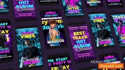 Music Reels Openers template preview