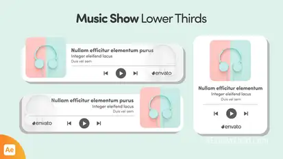 Music Show Lower Thirds Elements template preview