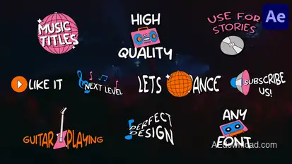 Music Titles | After Effects Titles template preview