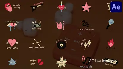 Music Titles for After Effects Titles template preview