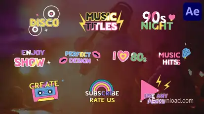 Music Titles Retro Style | After Effects Titles template preview