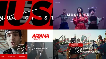 Music Typography Slideshow Product Promo template preview