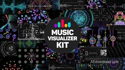 Music Visualizer Kit Video Displays template preview