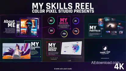 My Skills Reel Video Displays template preview