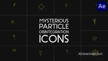 Mysterious Particle Disintegration Icons for After Effects Elements template preview
