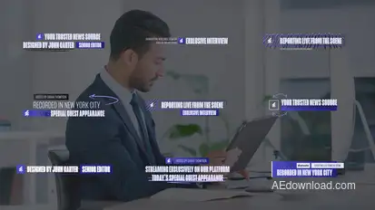 Name Tag Lower Third Labels Elements template preview