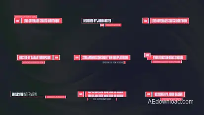 Name Tag Lower Thirds Titles template preview