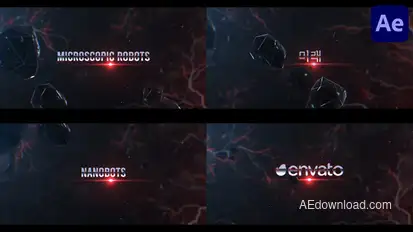 Nanobots for After Effects Titles template preview