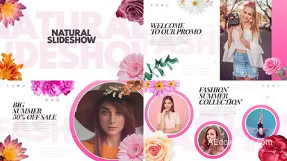 Natural Slideshow Video Displays template preview