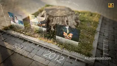 Natural Time Line Video Displays template preview