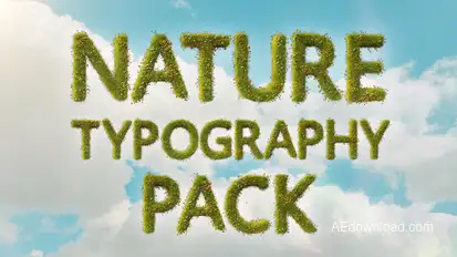 Nature Typeface Titles template preview