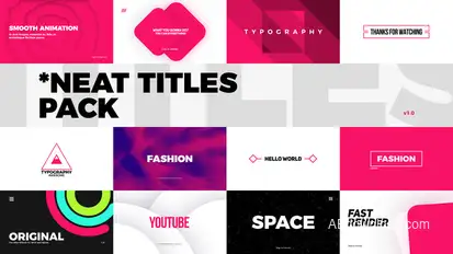 Neat Titles Pack Titles template preview