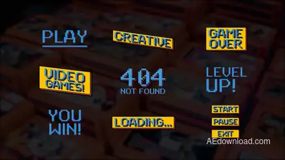 Neo Brutalism - Pixel Titles Titles template preview