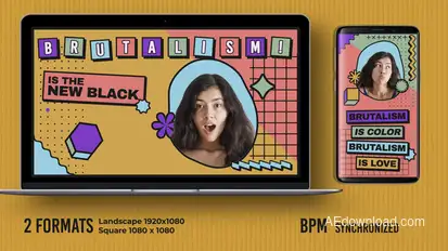 Neo Brutalism Display Video Displays template preview