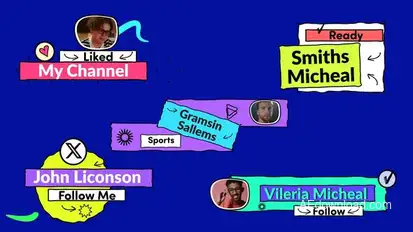 Neo Brutalism Lower Thirds Elements template preview