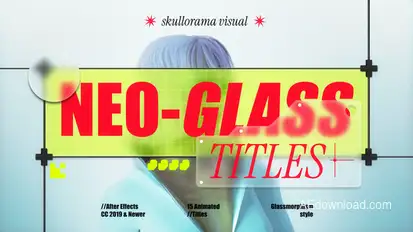 Neo-Glass Titles Titles template preview