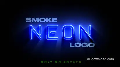 Neon And Smoke Logo Logo Stings template preview