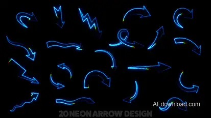 Neon Arrow Pack Elements template preview