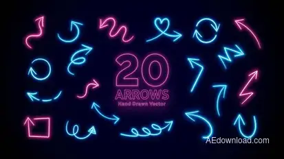 Neon Arrows Elements template preview